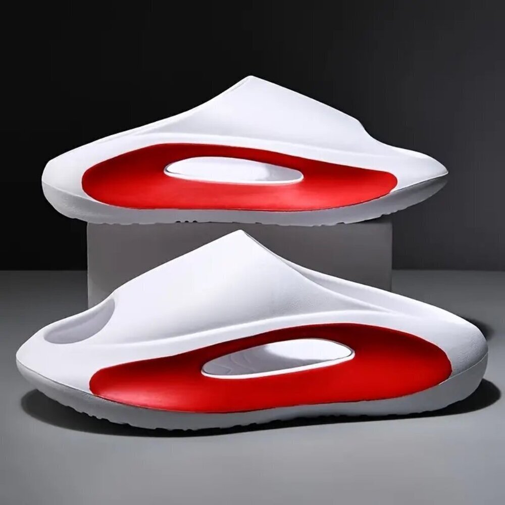 Travel Passions - Red & White Outdoor Sports Beach Slippers